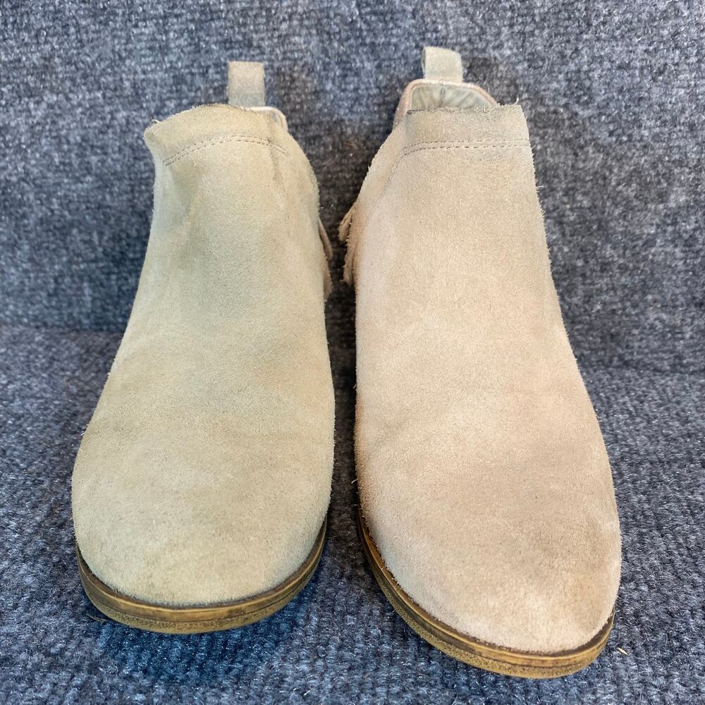 Toms Womens Tan Gold Deia Glitter Heel Zip Up Ankle Bootie Shoes 5.5 - Picture 4 of 7